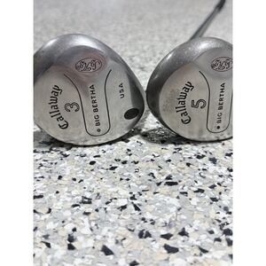 Callaway Big Bertha Set Left Handed S2H2 3 & 5 Woods Graphite‎ & Steel Shafts